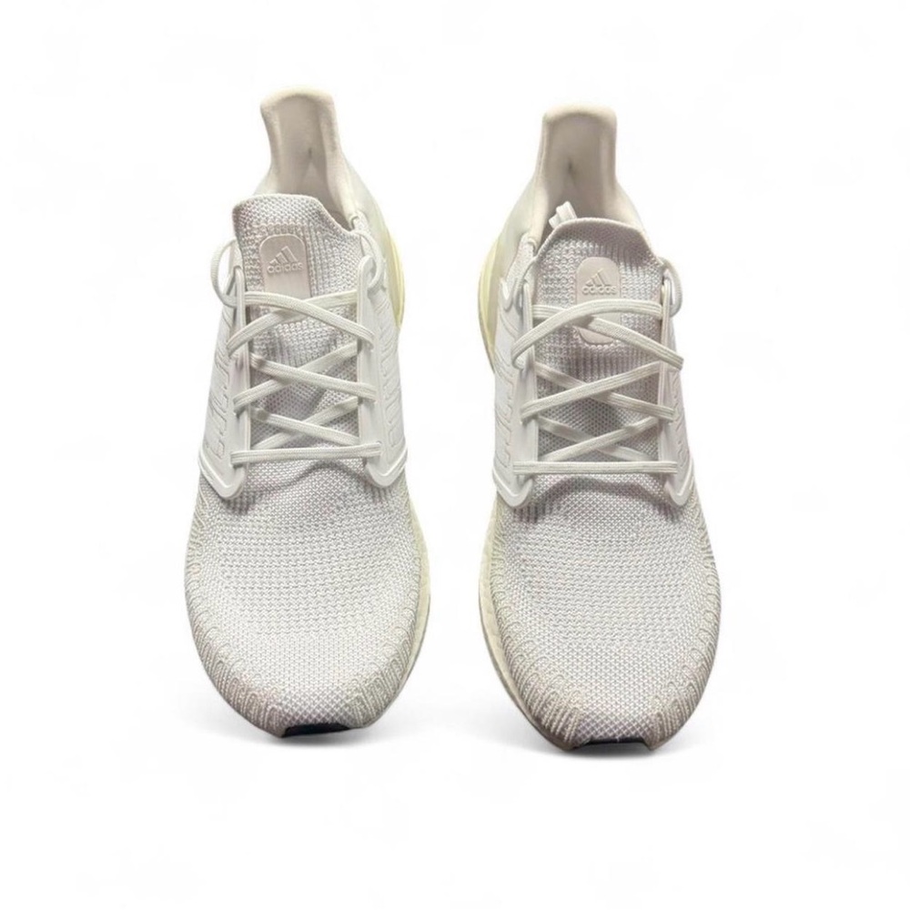 adidas ultraboost 20 White Knit Lace-Up Sneakers